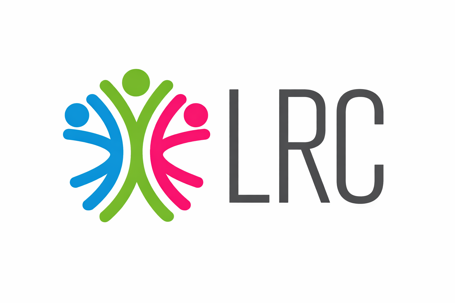 Abstract human figures and LRC logo